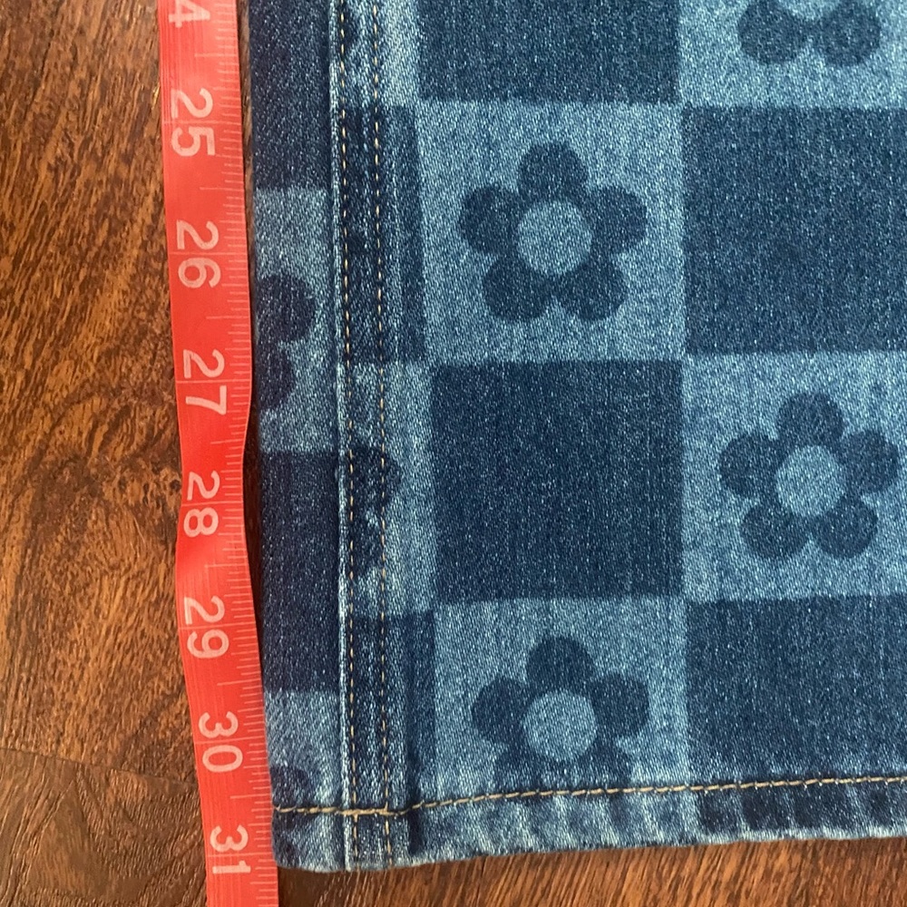 Retro checkered loose fit wide leg jeans!! - Picture 7 of 10